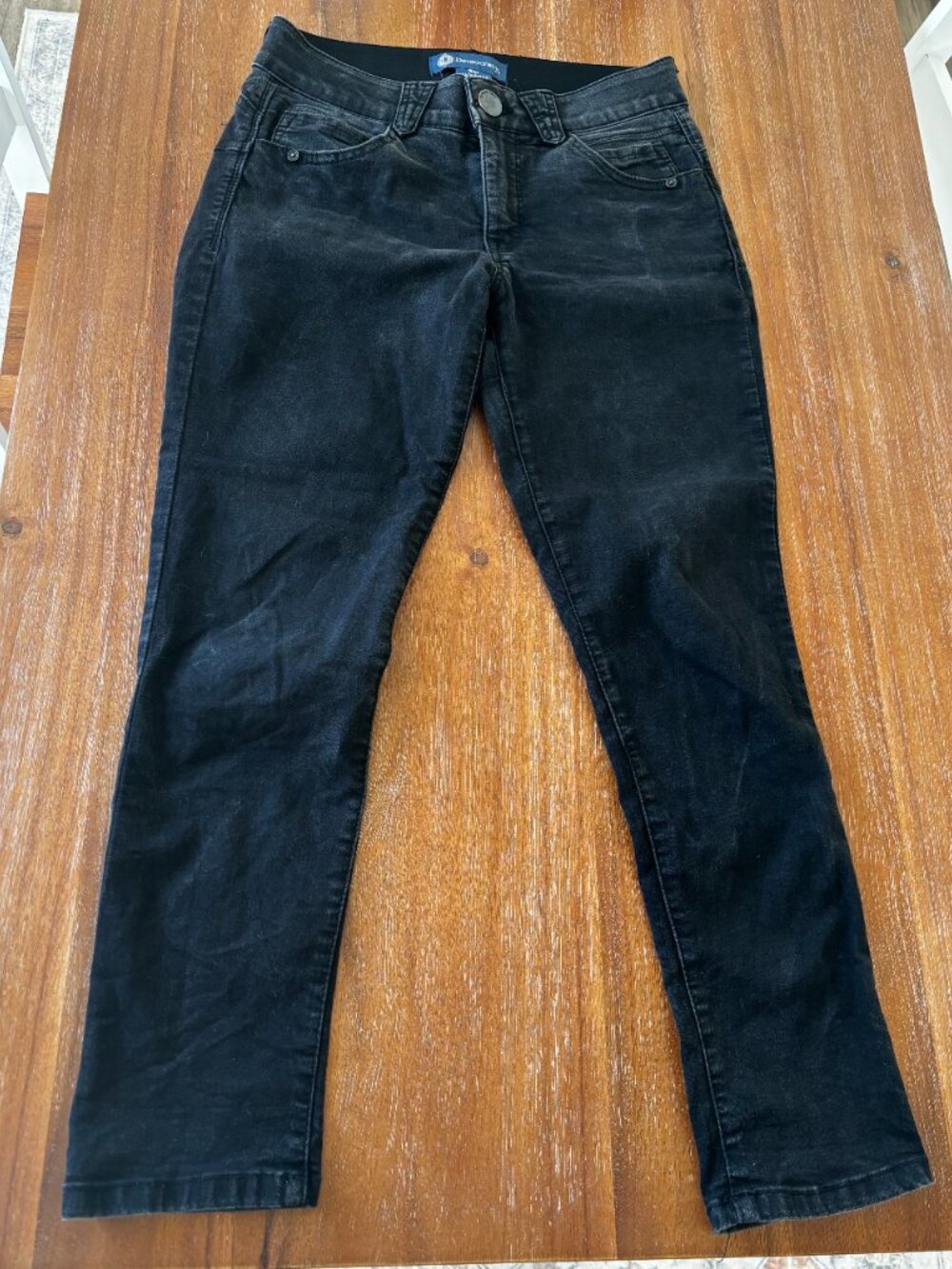 Democracy "Ab" Solution Ankle Skimmer Jeans-Black/Charcoal (Size 2P Petite)